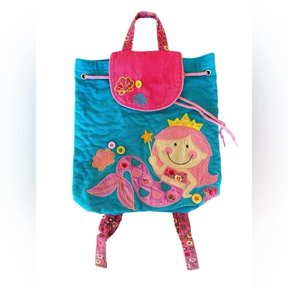 Stephen Joseph Mermaid Backpack Drawstring Magnet Toddler Kids School Preschool